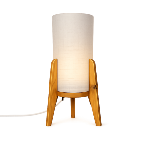 Wooden Tripod Table Lamp