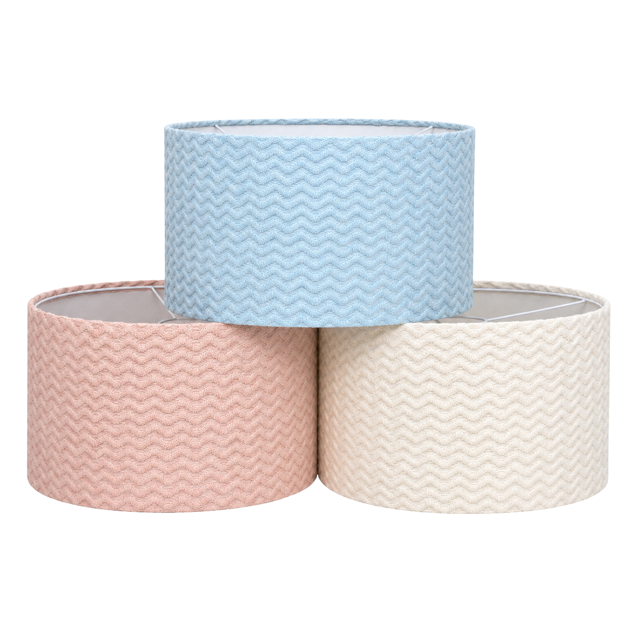 Chevron Textured Drum Lampshade for Table Lamp – Shade Only