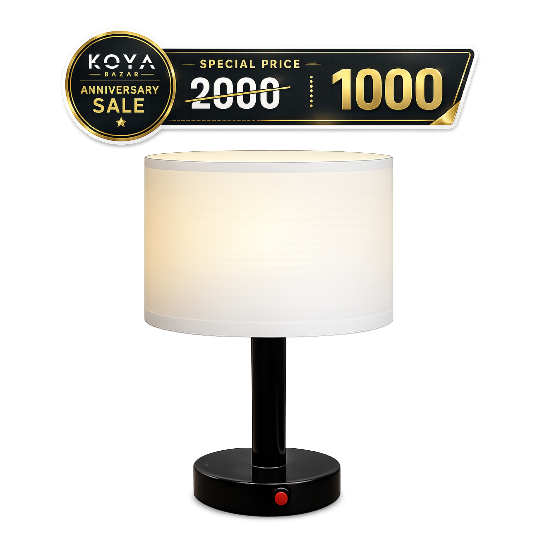 Nova Drum Wooden Table Lamp