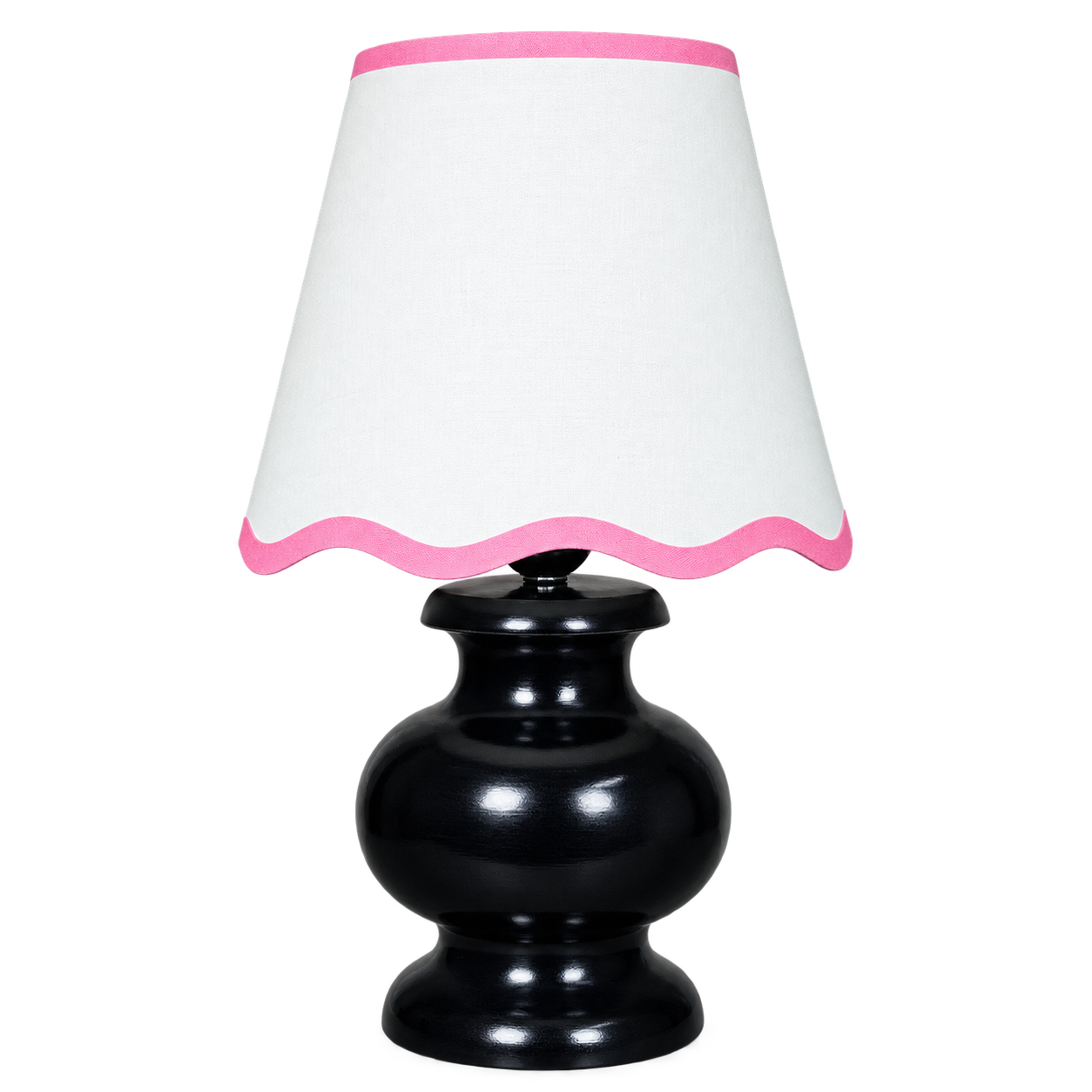 Black Wooden Vintage Pitcher Table Lamp